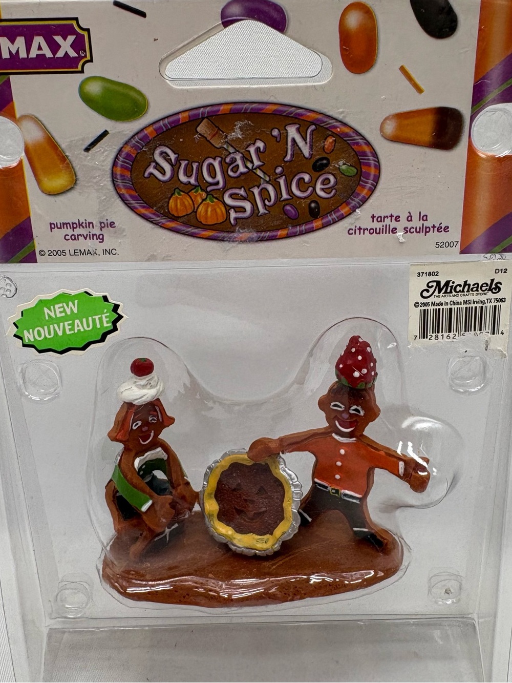 Lemax What A Pair Set Sugar Spice Halloween Village Gingerbread FIgure 52001 NEW